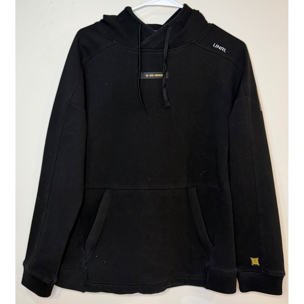 UNRL Mens 10th‎ Anniversary Legacy Hoodie Black Gold Roman Numeral XS